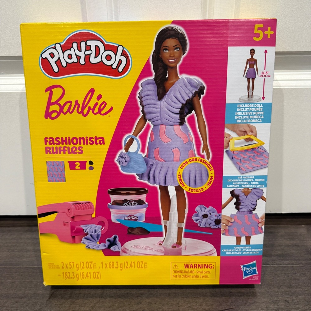 Play-Doh Barbie Fashionista Ruffles Playset with 11.5 inch Doll